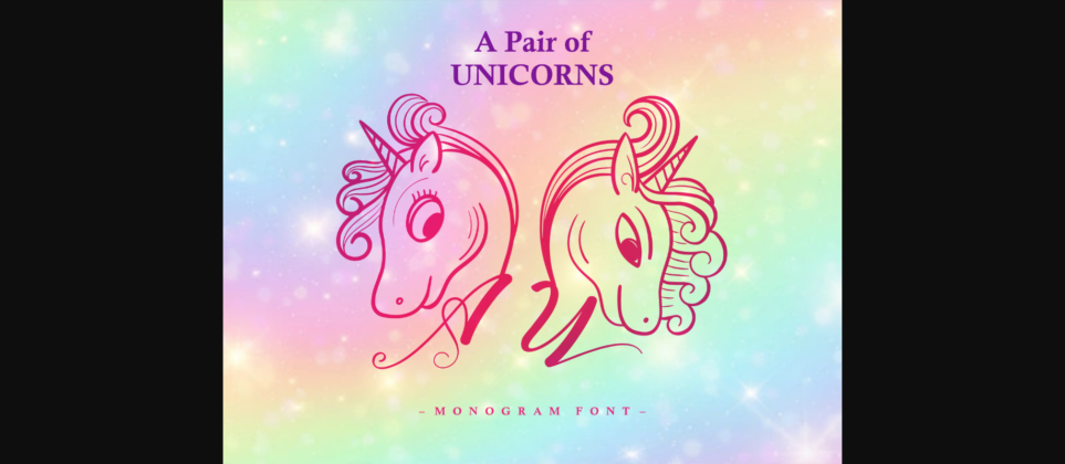 A Pair of Unicorns Font Poster 3