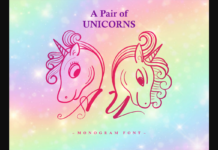 A Pair of Unicorns Font Poster 1