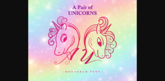 A Pair of Unicorns Font Poster 1