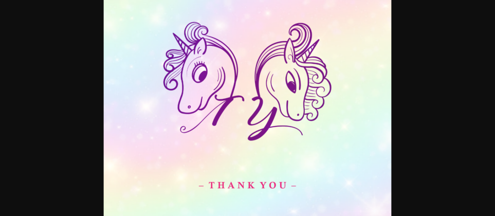 A Pair of Unicorns Font Poster 6