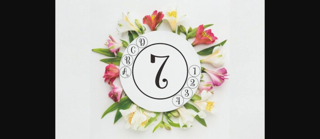 A Sweet Ring Monogram Font Poster 6