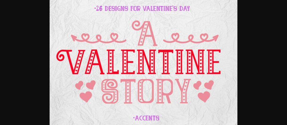 A Valentine Story Font Poster 3