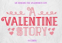 A Valentine Story Font Poster 1