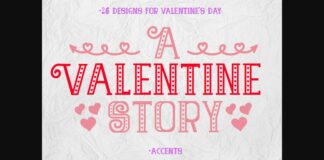 A Valentine Story Font Poster 1