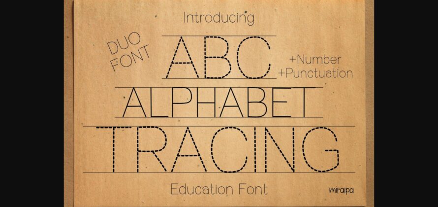 Abc Alphabet Tracing Font Poster 3