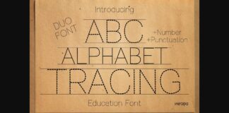 Abc Alphabet Tracing Font Poster 1