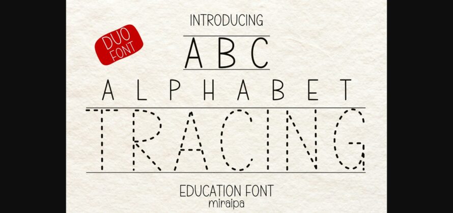 Abc Alphabet Tracing Font Poster 3