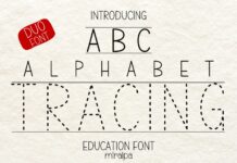 Abc Alphabet Tracing Font Poster 1