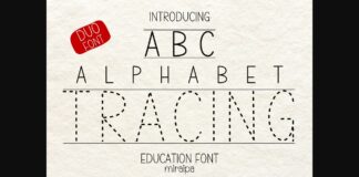 Abc Alphabet Tracing Font Poster 1