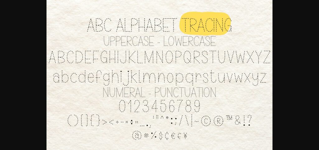 Abc Alphabet Tracing Font Poster 5