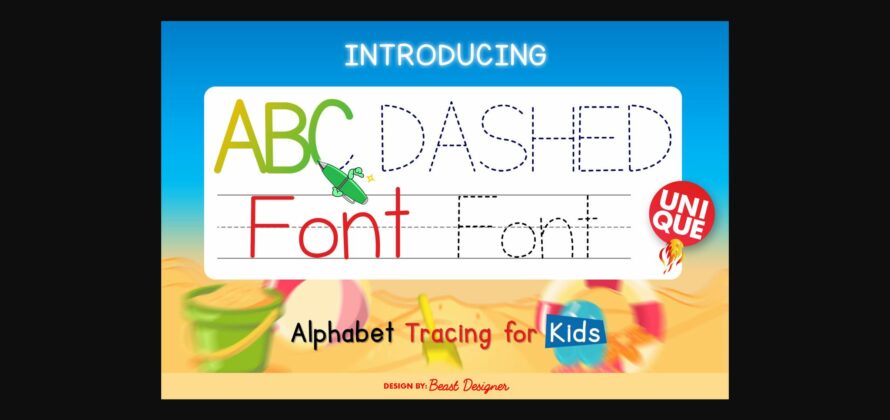 Abc Dashed Font Poster 3