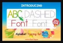 Abc Dashed Font Poster 1
