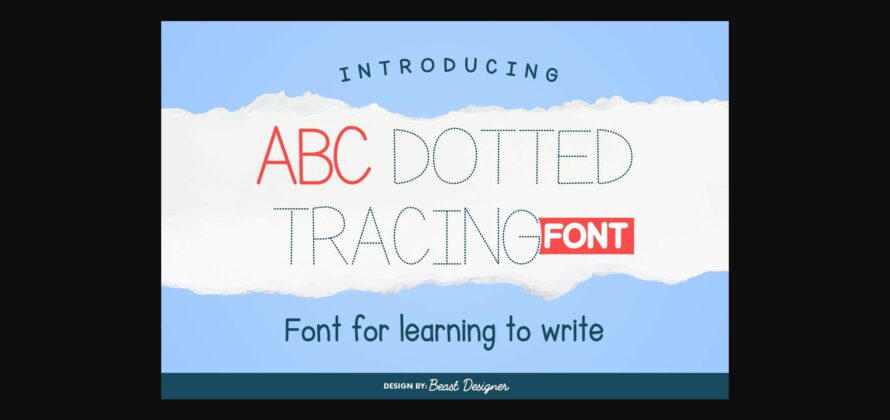 Abc Dotted Tracing Font Poster 3