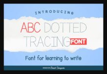 Abc Dotted Tracing Font Poster 1