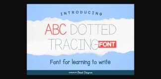 Abc Dotted Tracing Font Poster 1