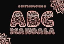 Abc Mandala Font Poster 1
