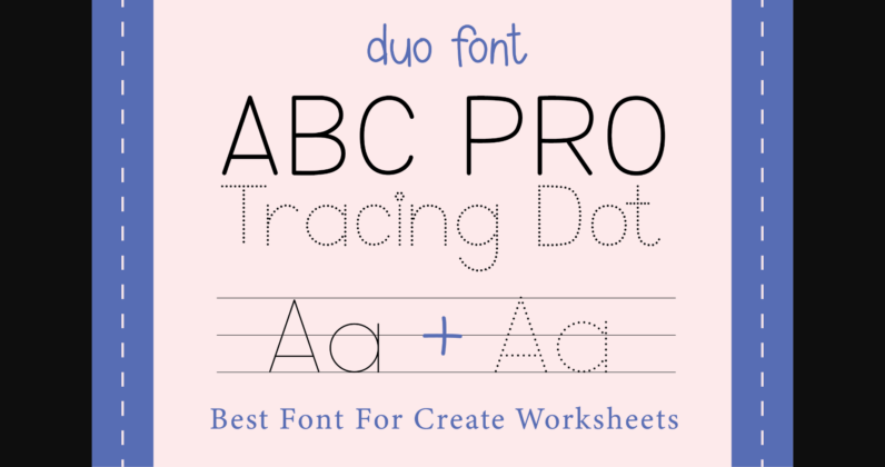 Abc Pro Tracing Dot Font Poster 3