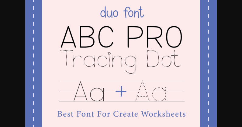 Abc Pro Tracing Dot Font Poster 1