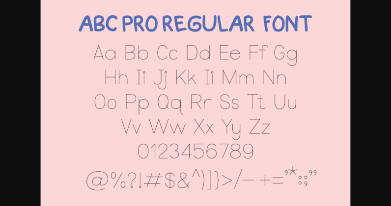 Abc Pro Tracing Dot Font Poster 5