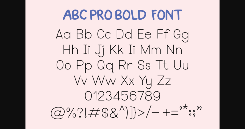 Abc Pro Tracing Dot Font Poster 6
