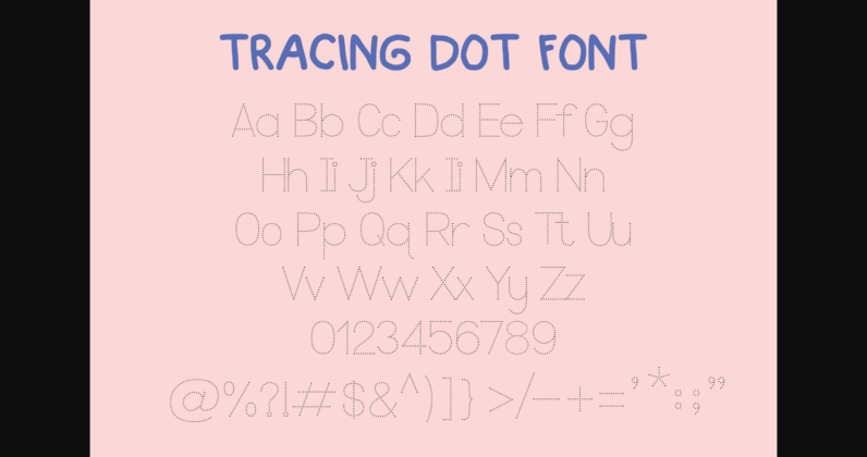 Abc Pro Tracing Dot Font Poster 8