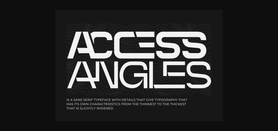 Access Angles Font Poster 8