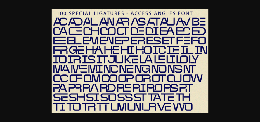 Access Angles Font Poster 10