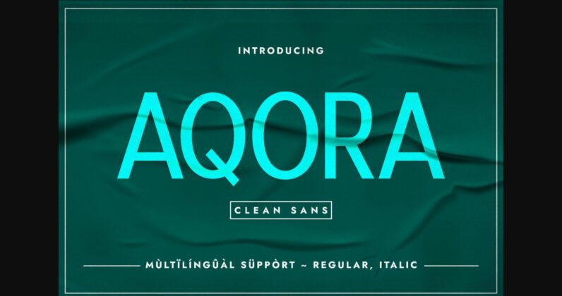 Aqora Font Poster 3