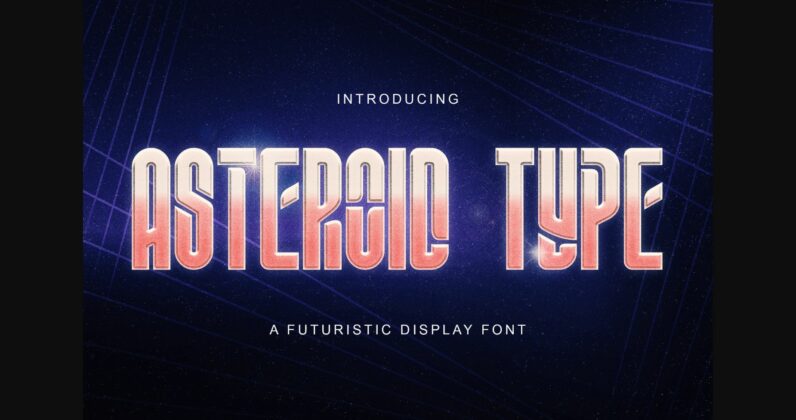 Asteroid Type Font Poster 3