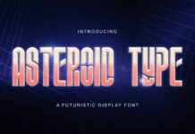 Asteroid Type Font Poster 1