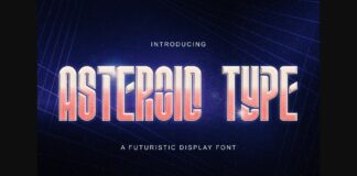 Asteroid Type Font Poster 1