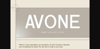 Avone Font Poster 1