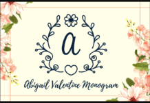 Abigail Valentine Monogram Font Poster 1