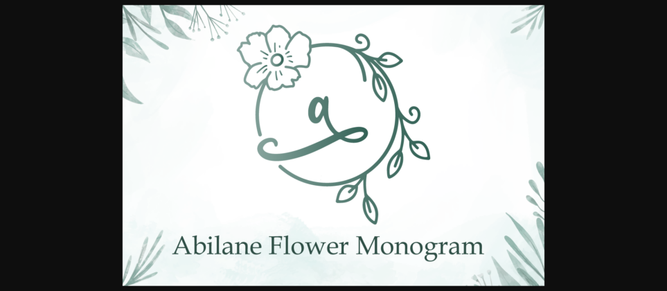 Abilane Flower Monogram Font Poster 3