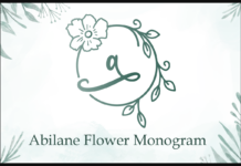 Abilane Flower Monogram Font Poster 1