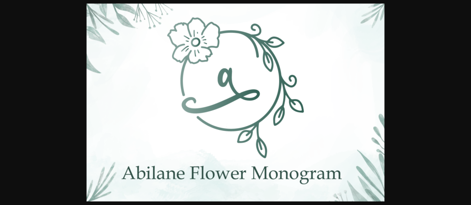 Abilane Flower Monogram Font Poster 1