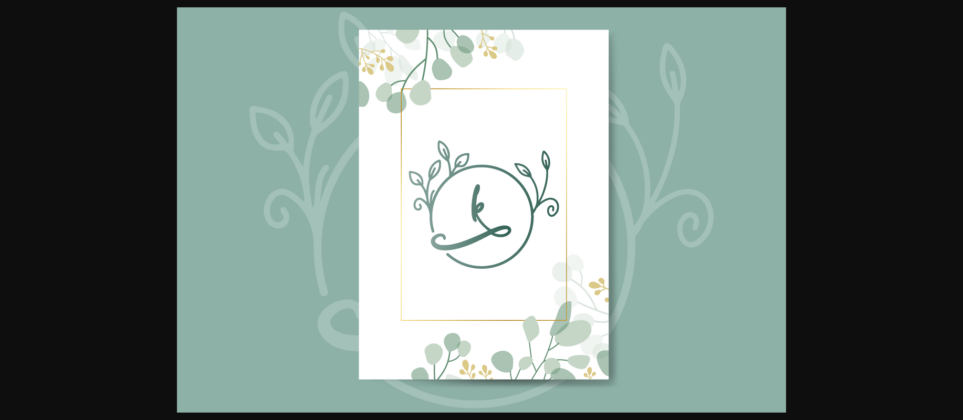 Abilane Flower Monogram Font Poster 5