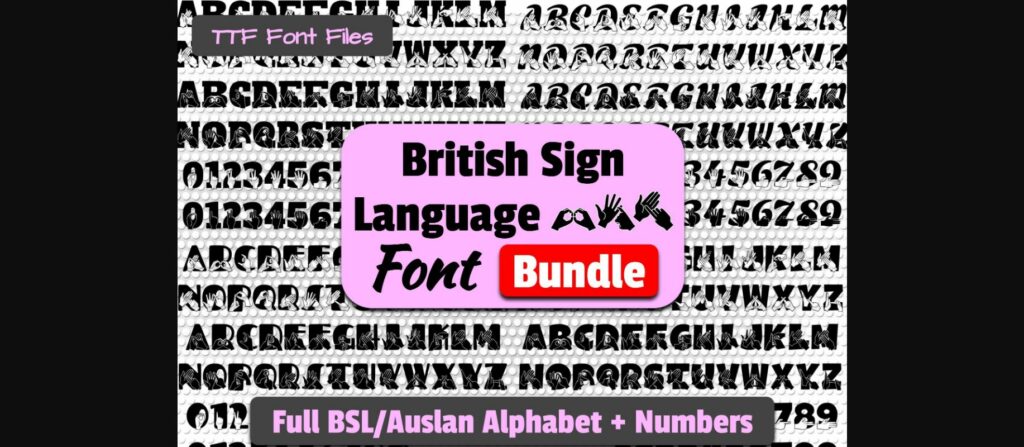Able Lingo BSL 1-5 Font Poster 3