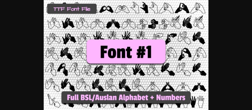 Able Lingo BSL 1-5 Font Poster 4