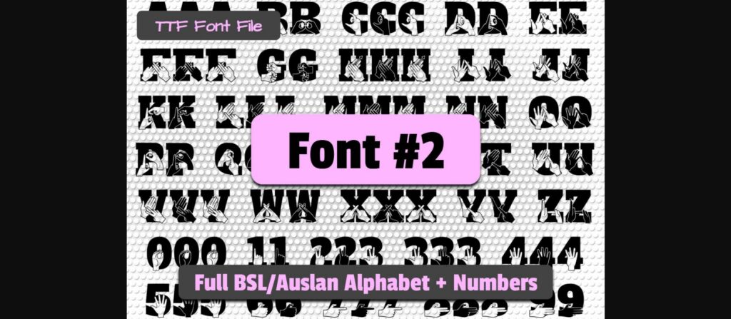 Able Lingo BSL 1-5 Font Poster 5