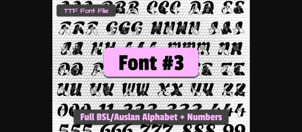 Able Lingo BSL 1-5 Font Poster 6