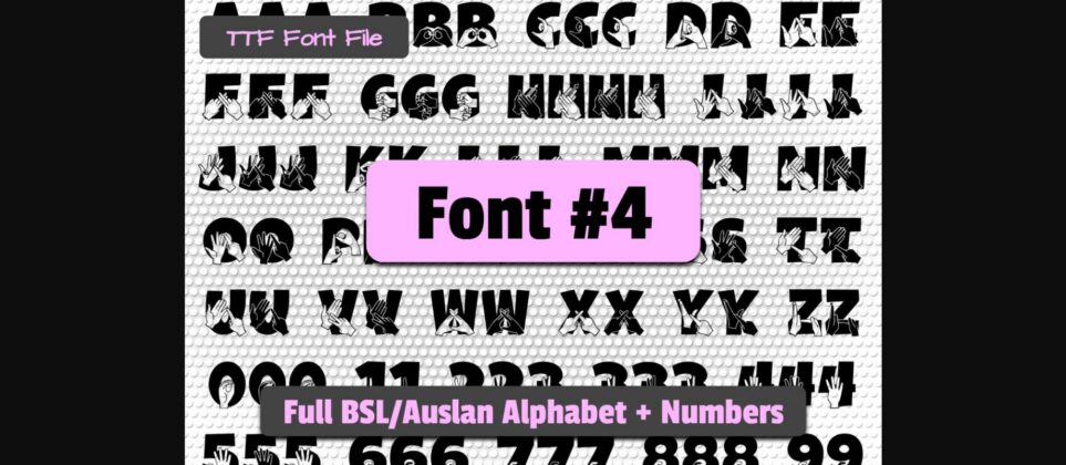 Able Lingo BSL 1-5 Font Poster 7