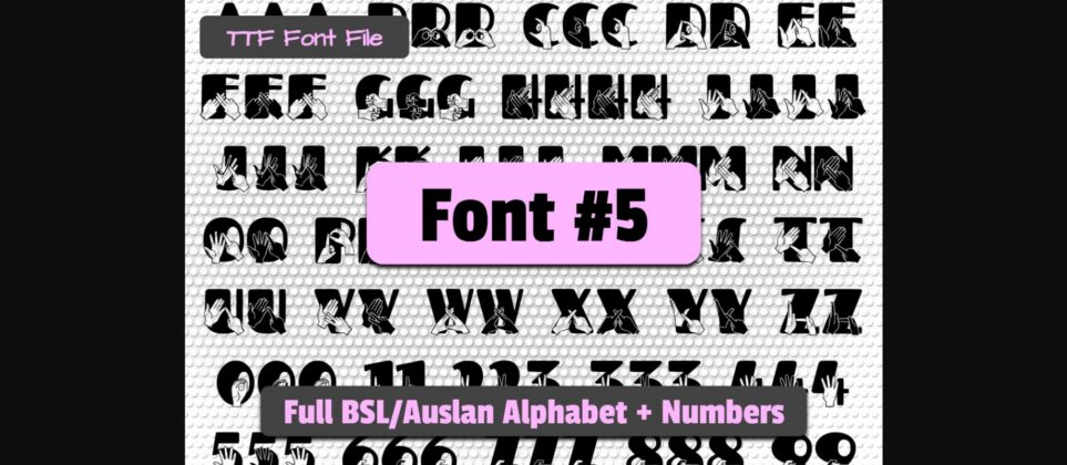 Able Lingo BSL 1-5 Font Poster 8