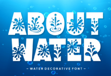 Water Font Poster 1