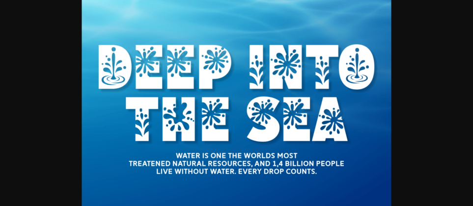 Water Font Poster 4