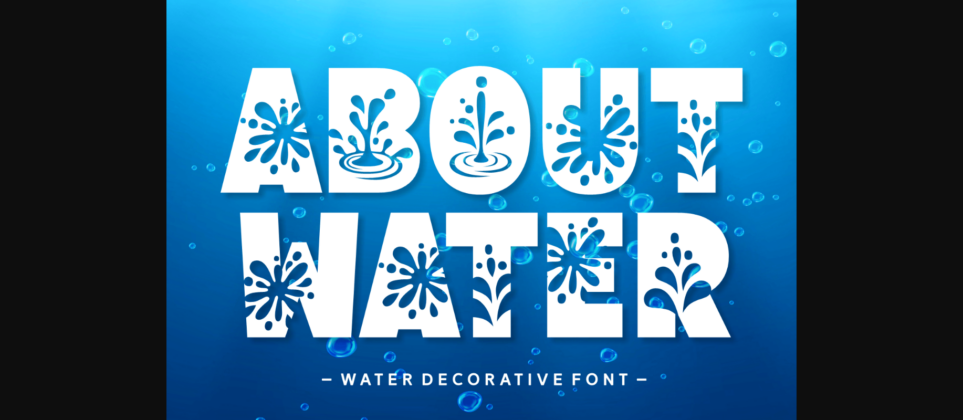 Water Font Poster 3