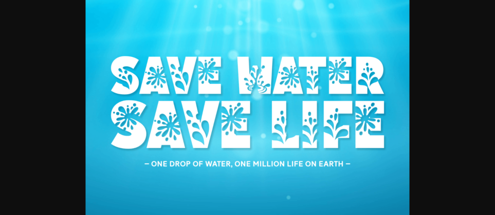 Water Font Poster 5