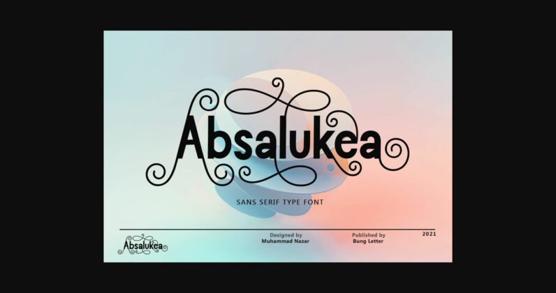 Absalukea Font Poster 3