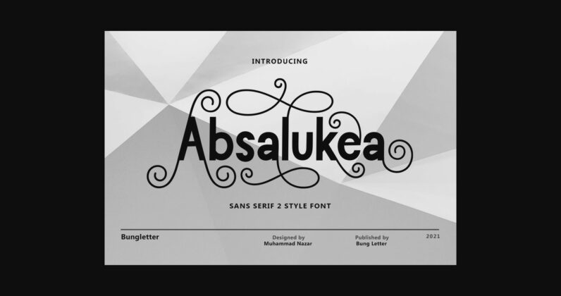 Absalukea Font Poster 11