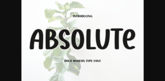 Absolute Font Poster 1
